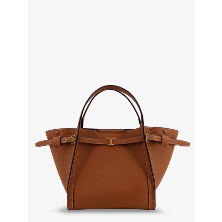 Hammered leather shopping bag