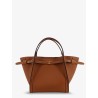 Hammered leather shopping bag