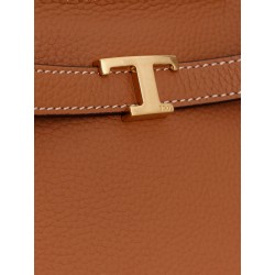 Hammered leather shopping bag