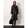 First Class leather trench with padding