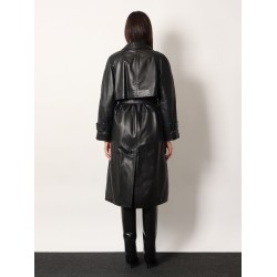 First Class leather trench with padding