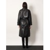 First Class leather trench with padding