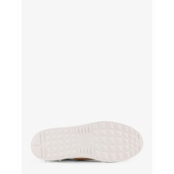 Open leather sneakers