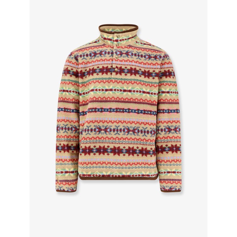 Multicolor recycled material sweatshirt