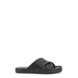 BLACK LEATHER SANDAL