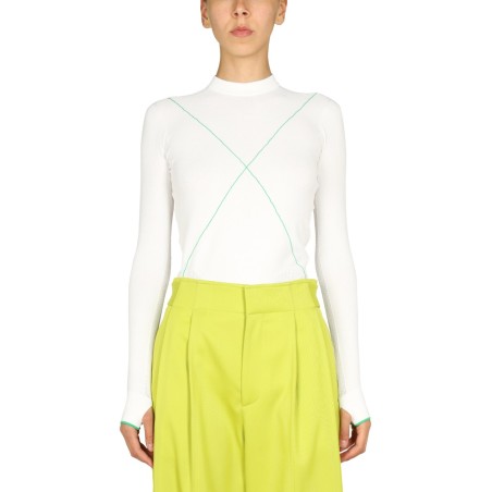 CONTRASTING SEAMS SWEATER