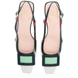 "LACQUERED" SLINGBACK PUMPS