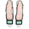 "LACQUERED" SLINGBACK PUMPS