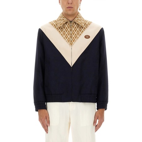 WOOL BOMBER JACKET WITH PRINT TOUTE LA V