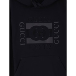 Cotton sweatshirt with GG Incrocio print
