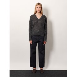 Wool blend sweater with all-over sequins