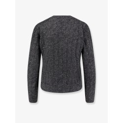 Wool blend sweater with all-over sequins