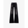 Wide Leg black denim trousers