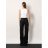 Wide Leg black denim trousers