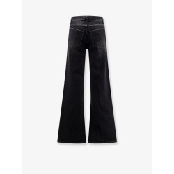 Wide Leg black denim trousers