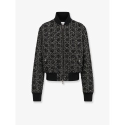 Macrocannage cotton blend bomber