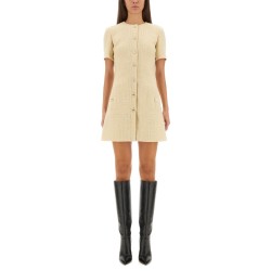 TEXTURED WOOL TWEED DRESS