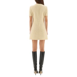 TEXTURED WOOL TWEED DRESS