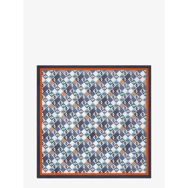 Silk foulard with all-over FF logo