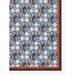 Silk foulard with all-over FF logo