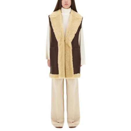 LEATHER AND SHEARLING VEST