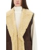 LEATHER AND SHEARLING VEST