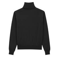 CASHMERE, WOOL AND SILK TURTLENECK PULLOVER