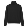 CASHMERE, WOOL AND SILK TURTLENECK PULLOVER