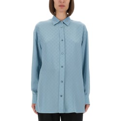 GG SILK JACQUARD OVERSIZED SHIRT