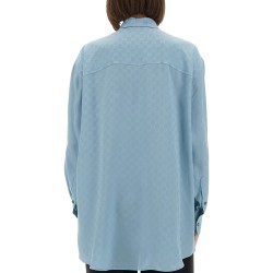 GG SILK JACQUARD OVERSIZED SHIRT