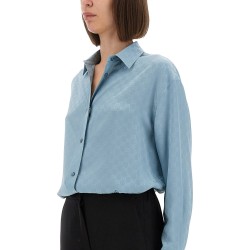 GG SILK JACQUARD OVERSIZED SHIRT