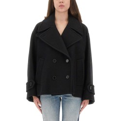 DOUBLE-BREASTED JACKET WITH PEAKED LAPELS