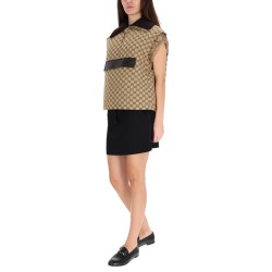 VEST WITH LEATHER LABEL