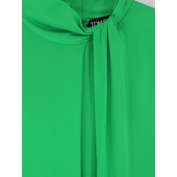 Silk dress with belt