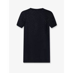 Short wool dress with GG crystals