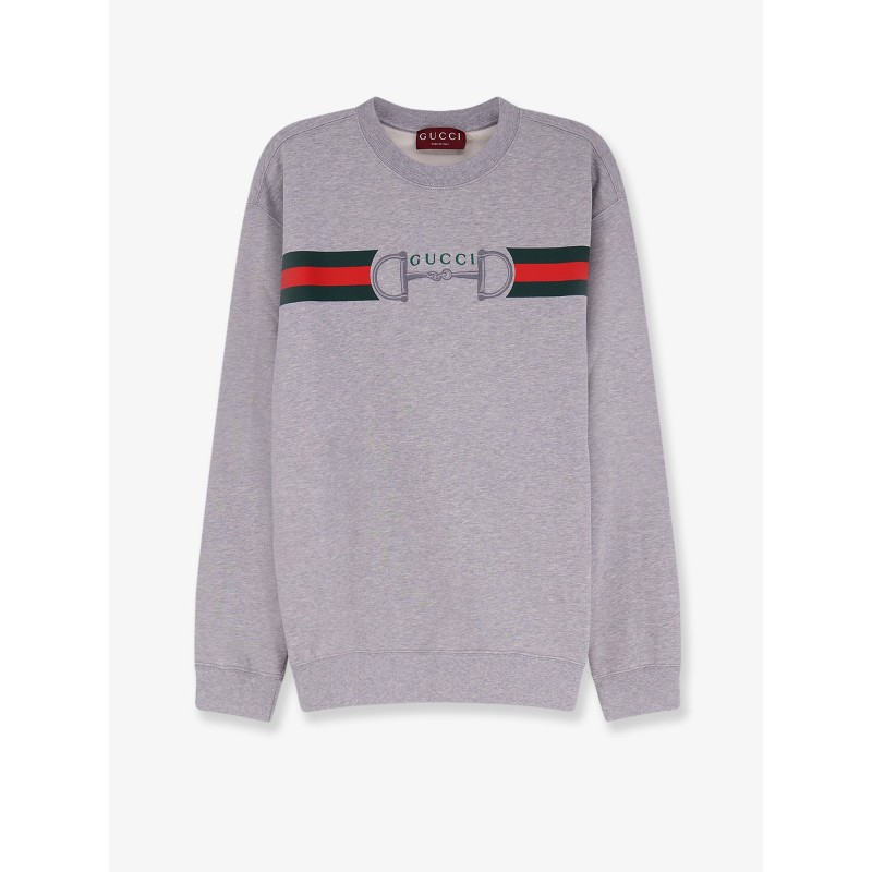 Cotton sweatshirt with print on the front