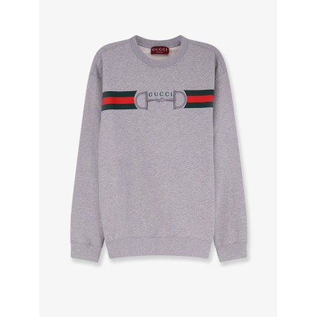 Cotton sweatshirt with print on the front