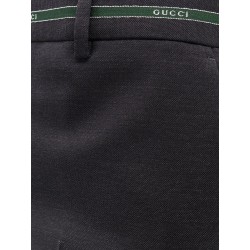 Wool trousers with Gucci detail