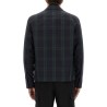 CHECKED COTTON GABARINE SHIRT JACKET