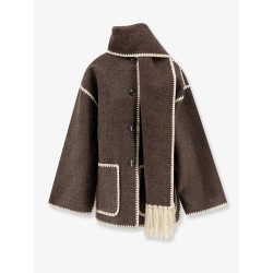 Embroidered Scarf wool blend Jacket