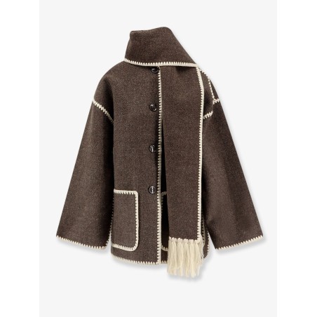 Embroidered Scarf wool blend Jacket