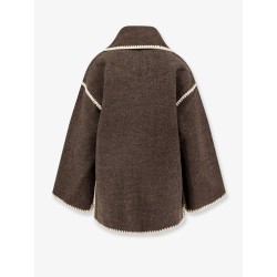 Embroidered Scarf wool blend Jacket