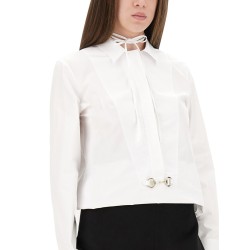 COTTON POPLIN SHIRT WITH CLAMP