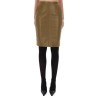 LEATHER MIDI SKIRT
