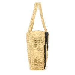 "VIVA SUPERSTAR" LARGE RAFFIA SHOPPING BAG