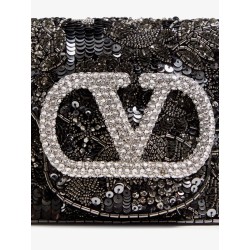 Valentino Garavani Loco' embroidered satin crossbody bag