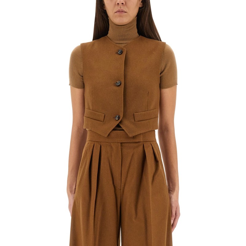 CAMEL HAIR "EDDA" VEST