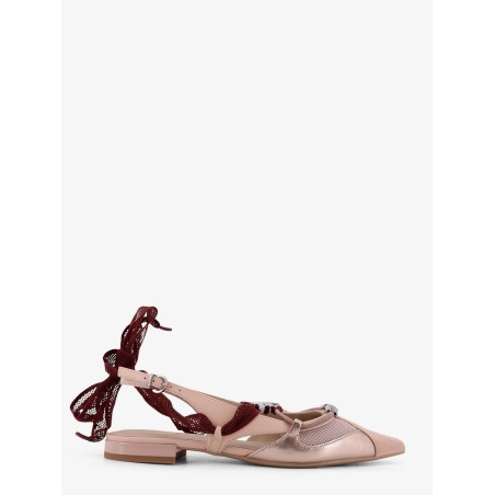 Gianira leather ballerinas with suede inserts