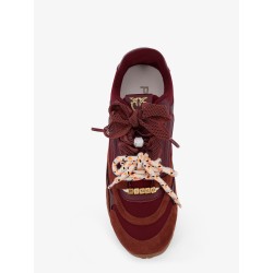 Yulia suede sneakers with nylon inserts