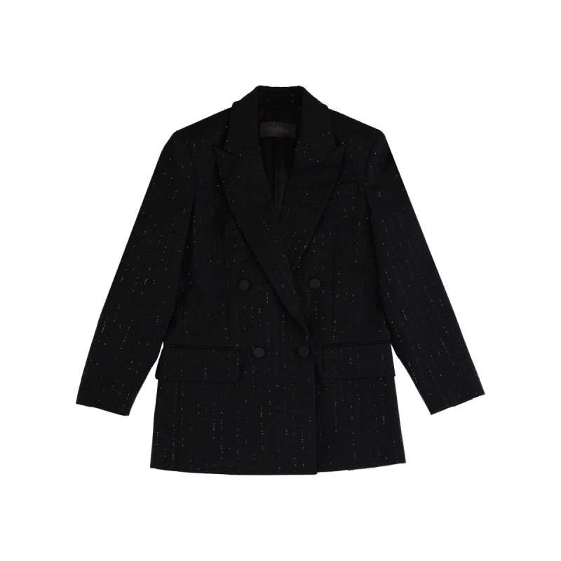 DOUBLE-BREASTED JACKET WITH RHINESTONE DETAILS